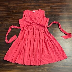Calvin Klein Vibrant Coral Pink Dress